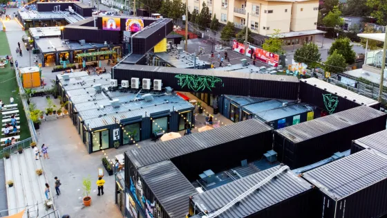 birds view of Stackt Market, Toronto
