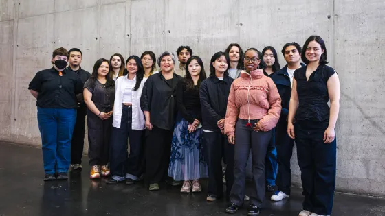 OCAD U Medal recipients standing with OCAD U President Ana Serrano. 