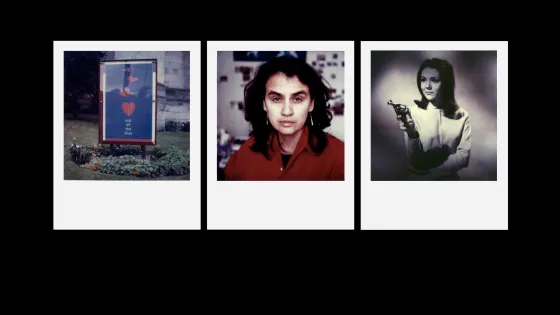 3 polaroid photos against a black background