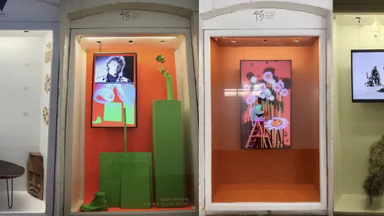 Artworks left to right: Kwesi Adabie, A Legacy of Tradition and Spirituality, 2024; Aidan Cowling, A Place To Put Things, 2022; Maalik McCoy, The Botanist, 2022; Sarah Koekkoek, Future Living Room, 2022.