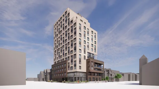 Render of ALMA building in Toronto