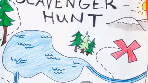 Scavenger hunt map
