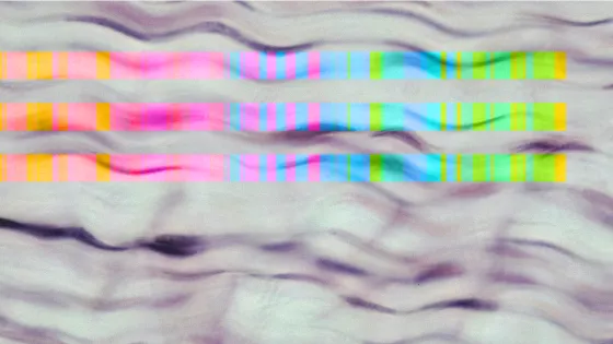 Abstract colours and wiggly lines