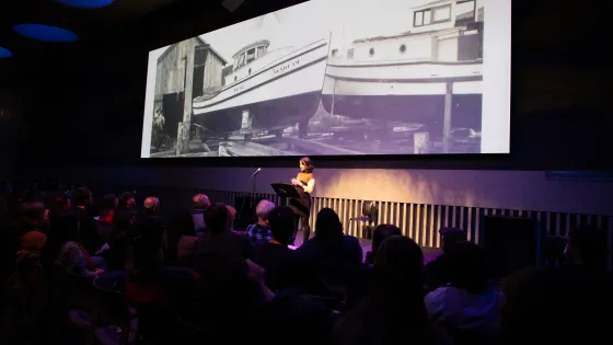 Artist A.S.M Kobayashi in a talk