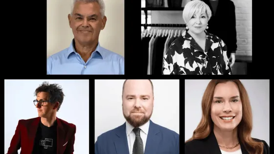 Composite photographs of five Board members
