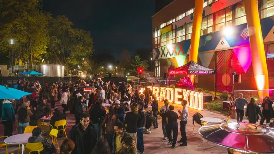 Visitors at the opening night of GradEx 111. 
