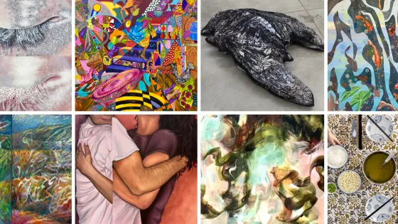 Eight paintings by OCAD U artists