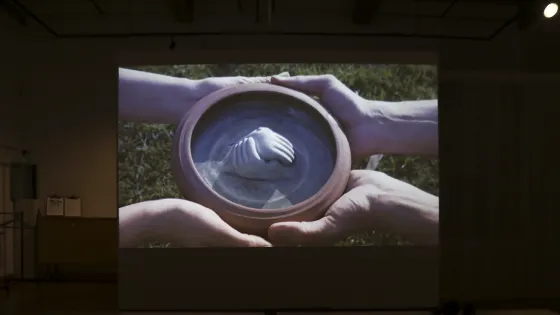 Hala Alsalman, The Rod and the Ring, 2024, Photo of Projection, Photo Credits: Zenab Kazmi