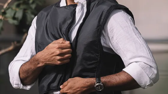 Person wearing vest