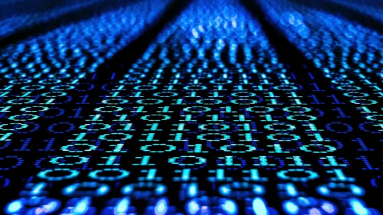 A row of binary numbers, looks like computer keyboards
