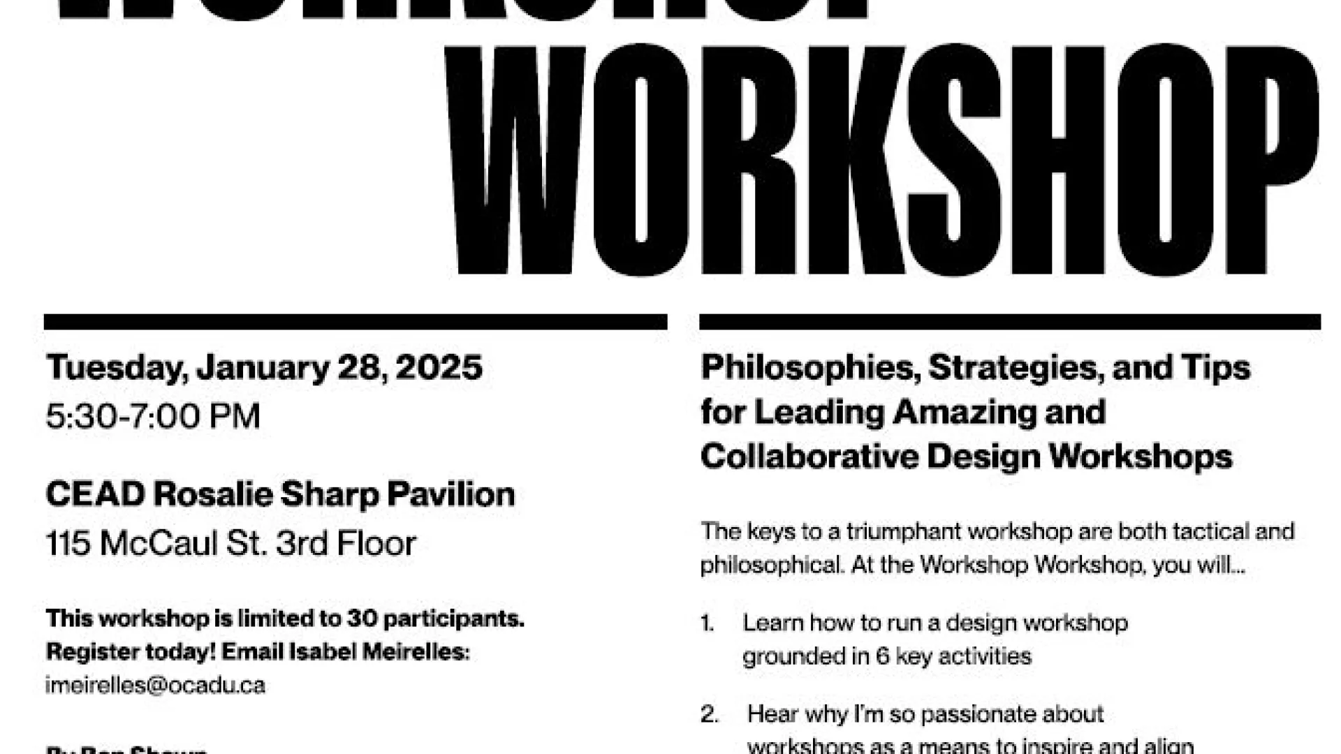The Workshop Workshop