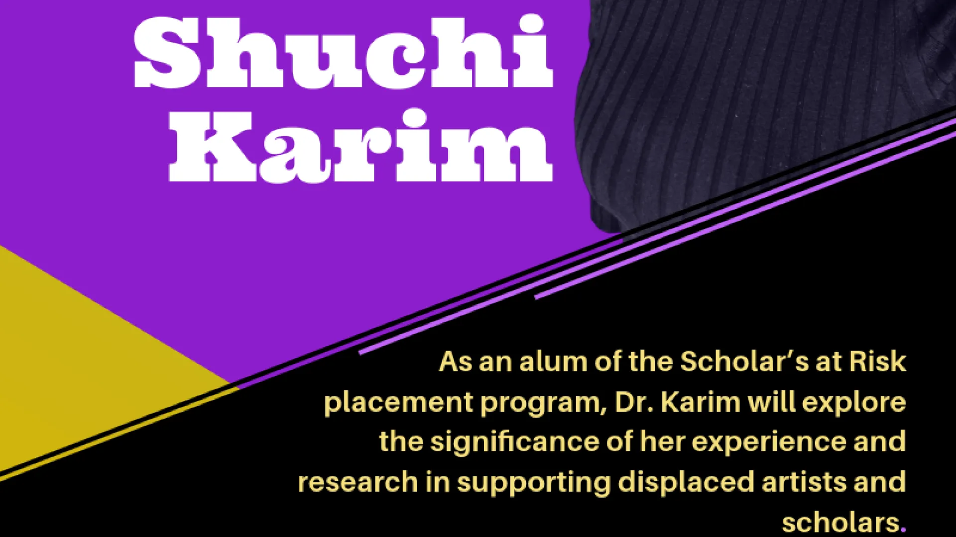 Dr. Shuchi Karim: Speaker Series | OCAD University