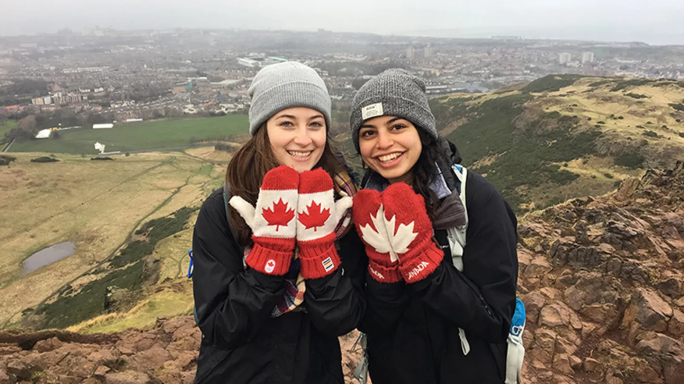 Two students in Edinburgh