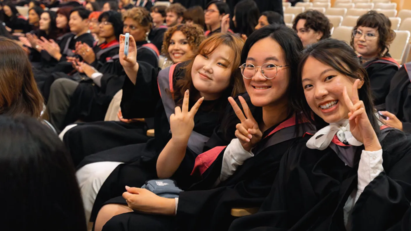 Students at convocation