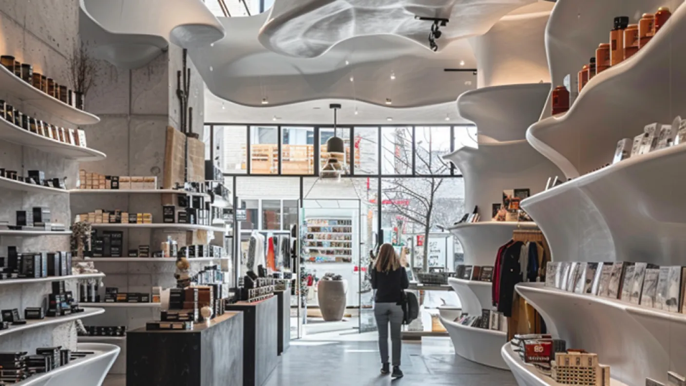 Modern store interior