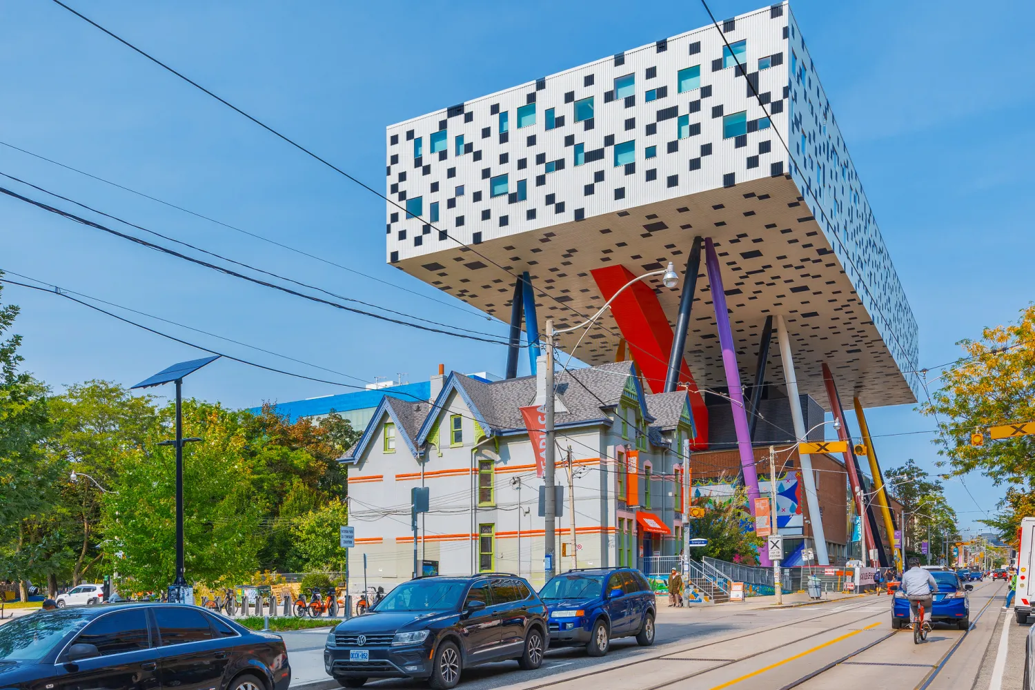 Photograph of the Rosalie Sharp Centre for Design on a sunny day
