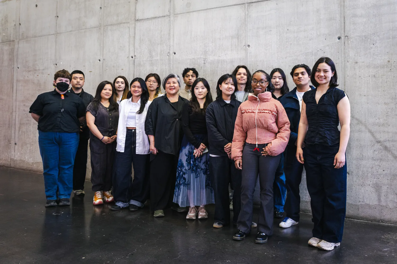 OCAD U Medal recipients standing with OCAD U President Ana Serrano. 
