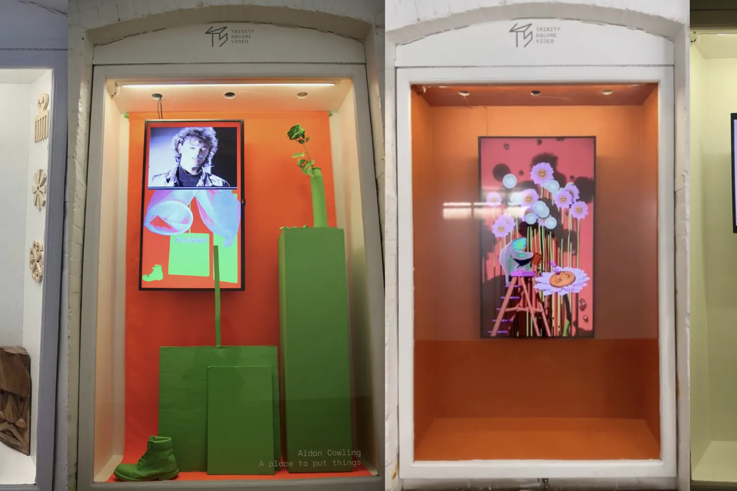 Artworks left to right: Kwesi Adabie, A Legacy of Tradition and Spirituality, 2024; Aidan Cowling, A Place To Put Things, 2022; Maalik McCoy, The Botanist, 2022; Sarah Koekkoek, Future Living Room, 2022.