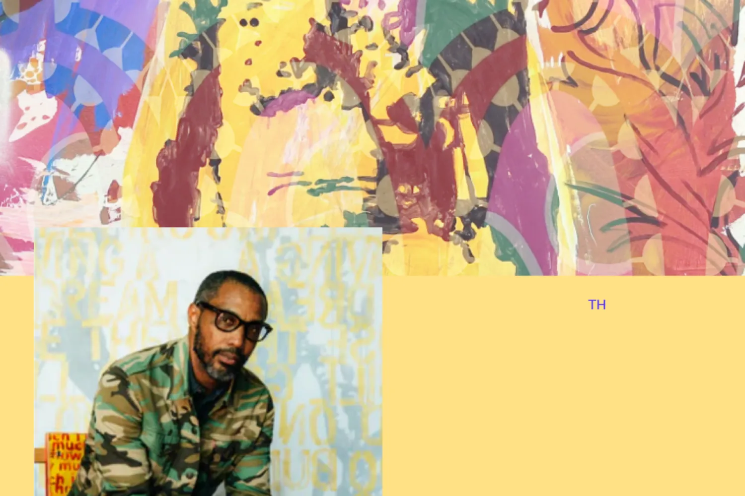Portait of John Cox infront of his painting