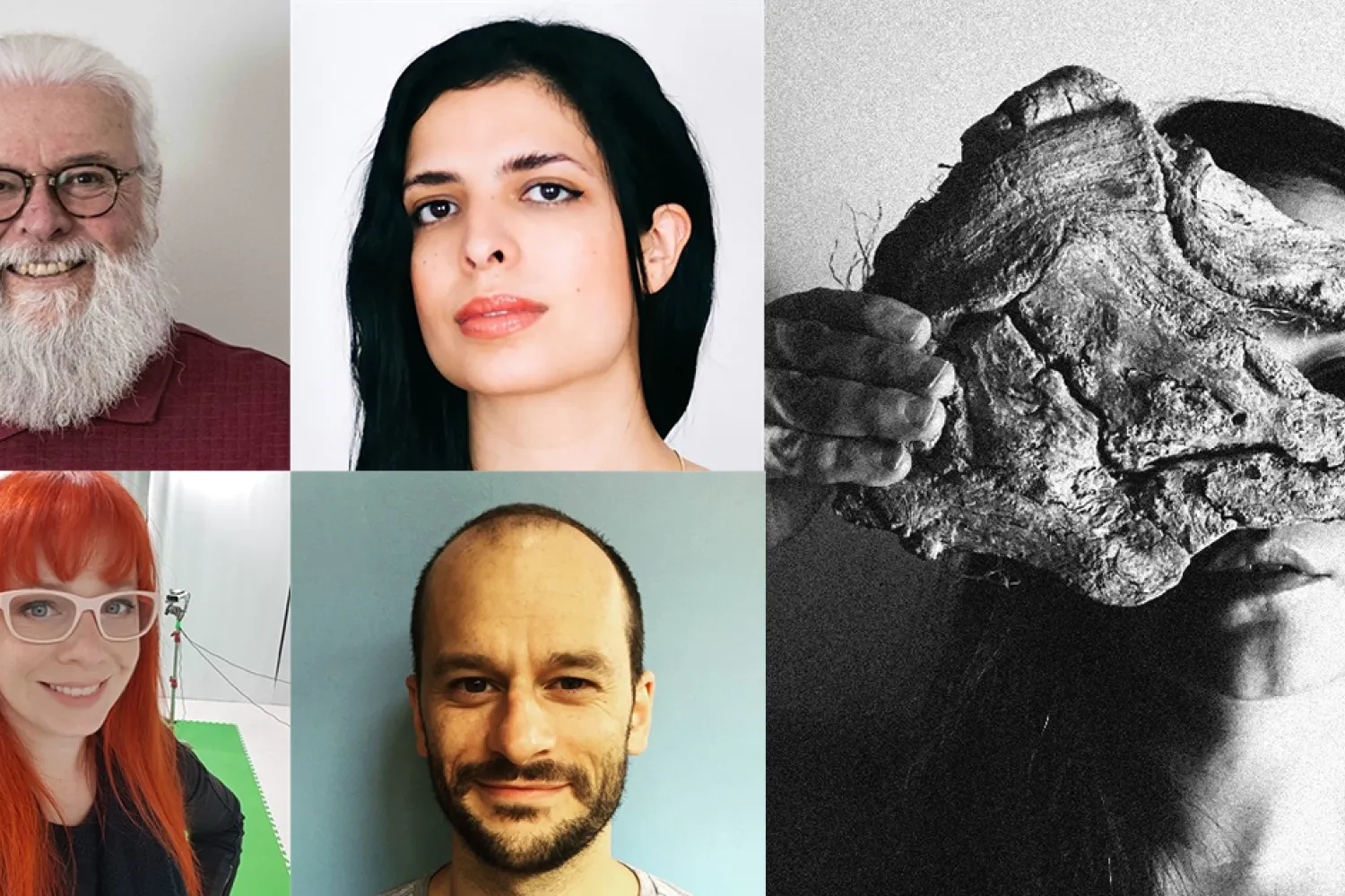 Photo (top row, left to right): Dr. Bill Leeming, Ala Roushan; (bottom row, left to right): Dr. Cindy Poremba, Isaac King; far right: Cristal Buemi. 