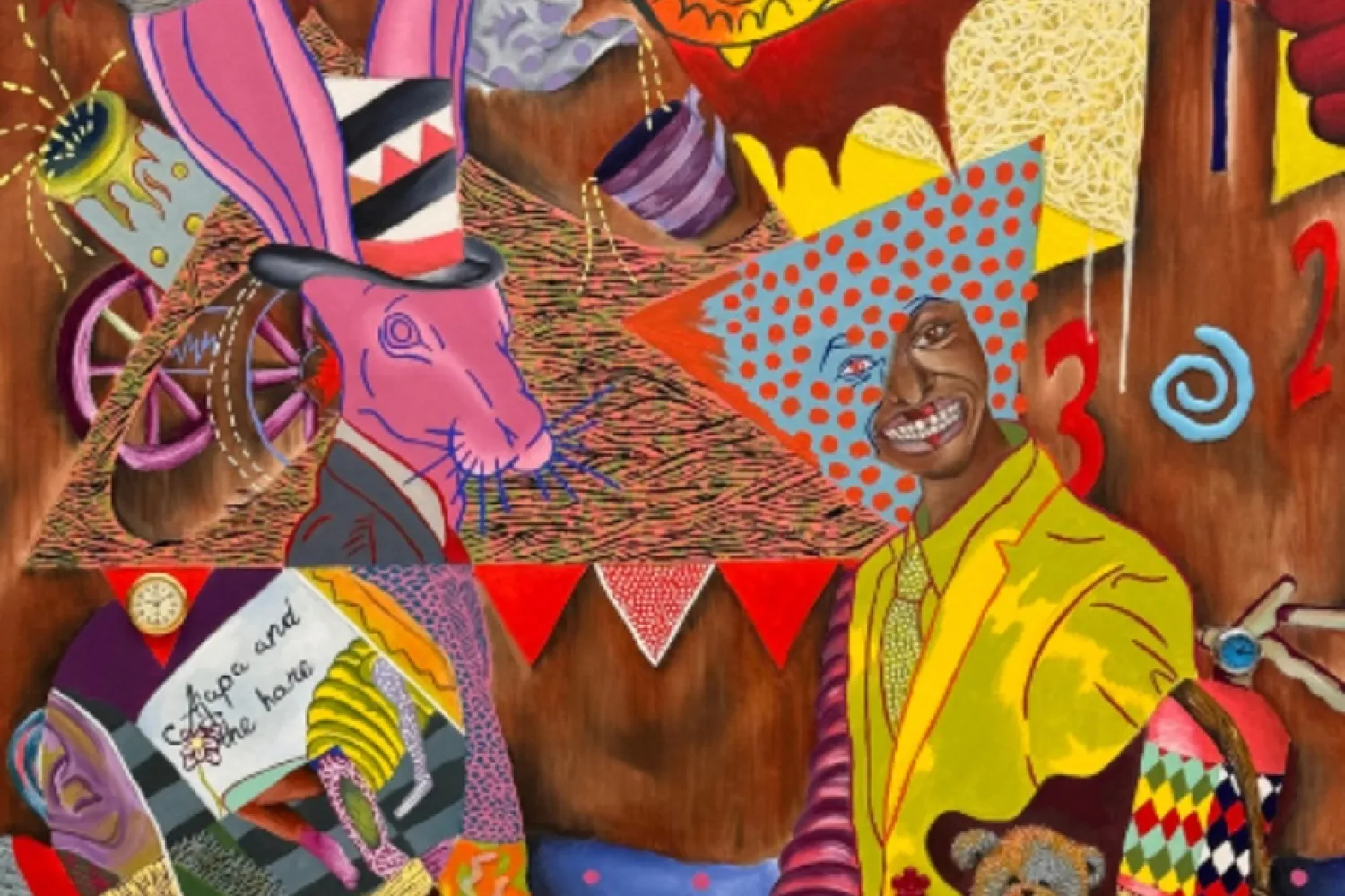 Multi-coloured artwork collage by Chimemelie Okafor.