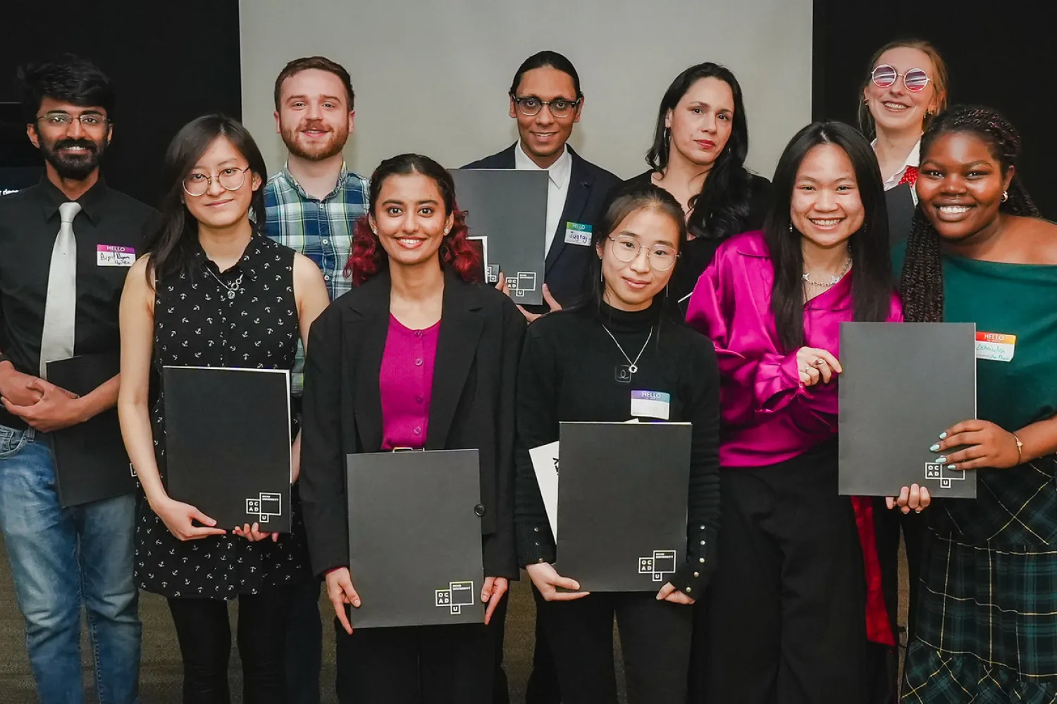 A group photo of peer mentors and award recipients.