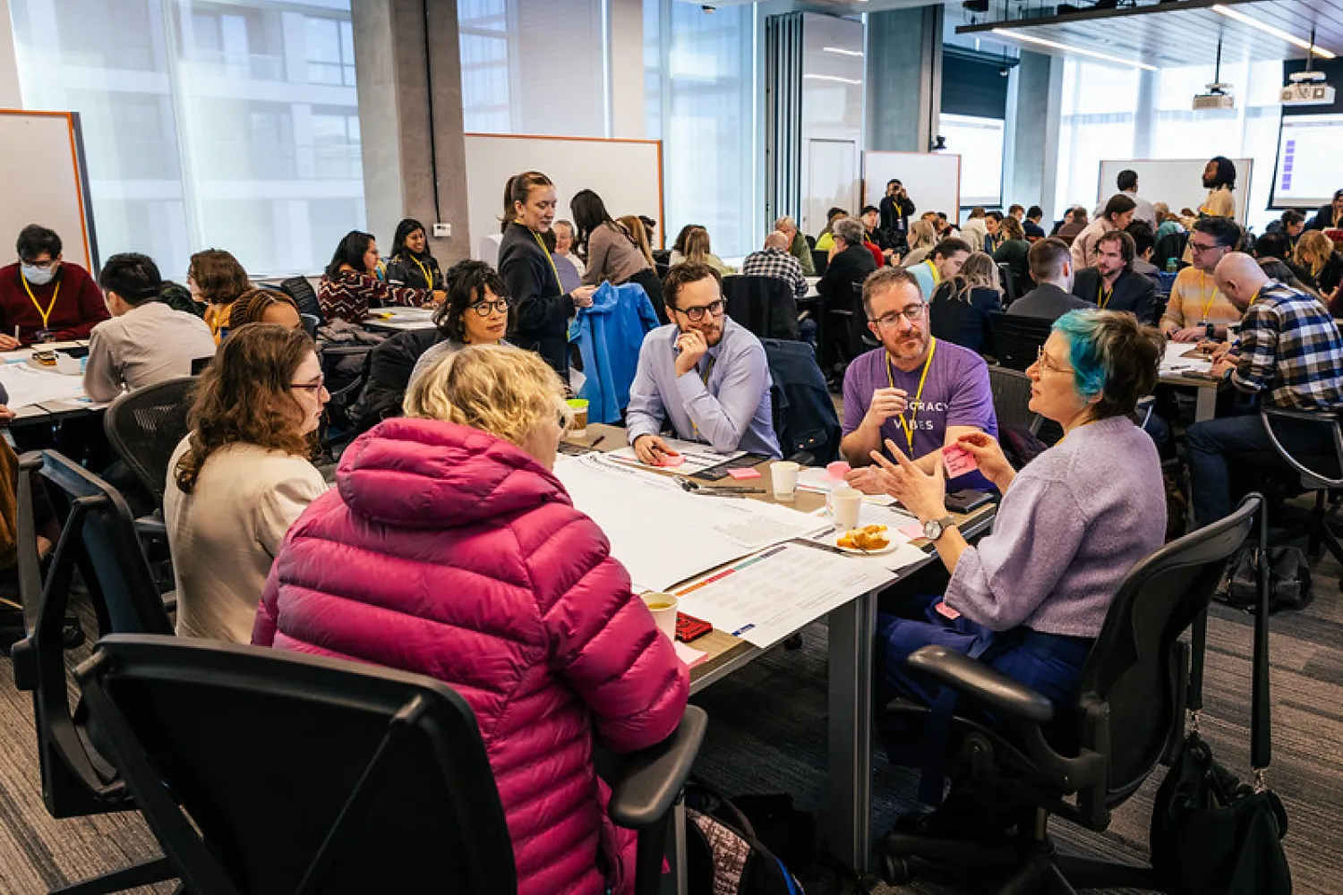Photo of people sitting at a table