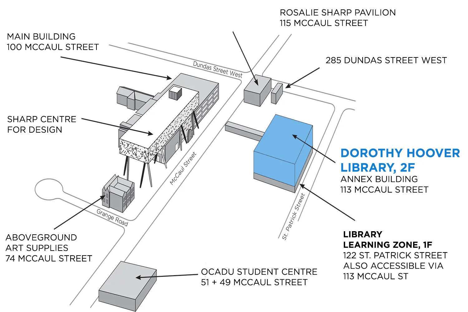 Dorothy Hoover Library Map