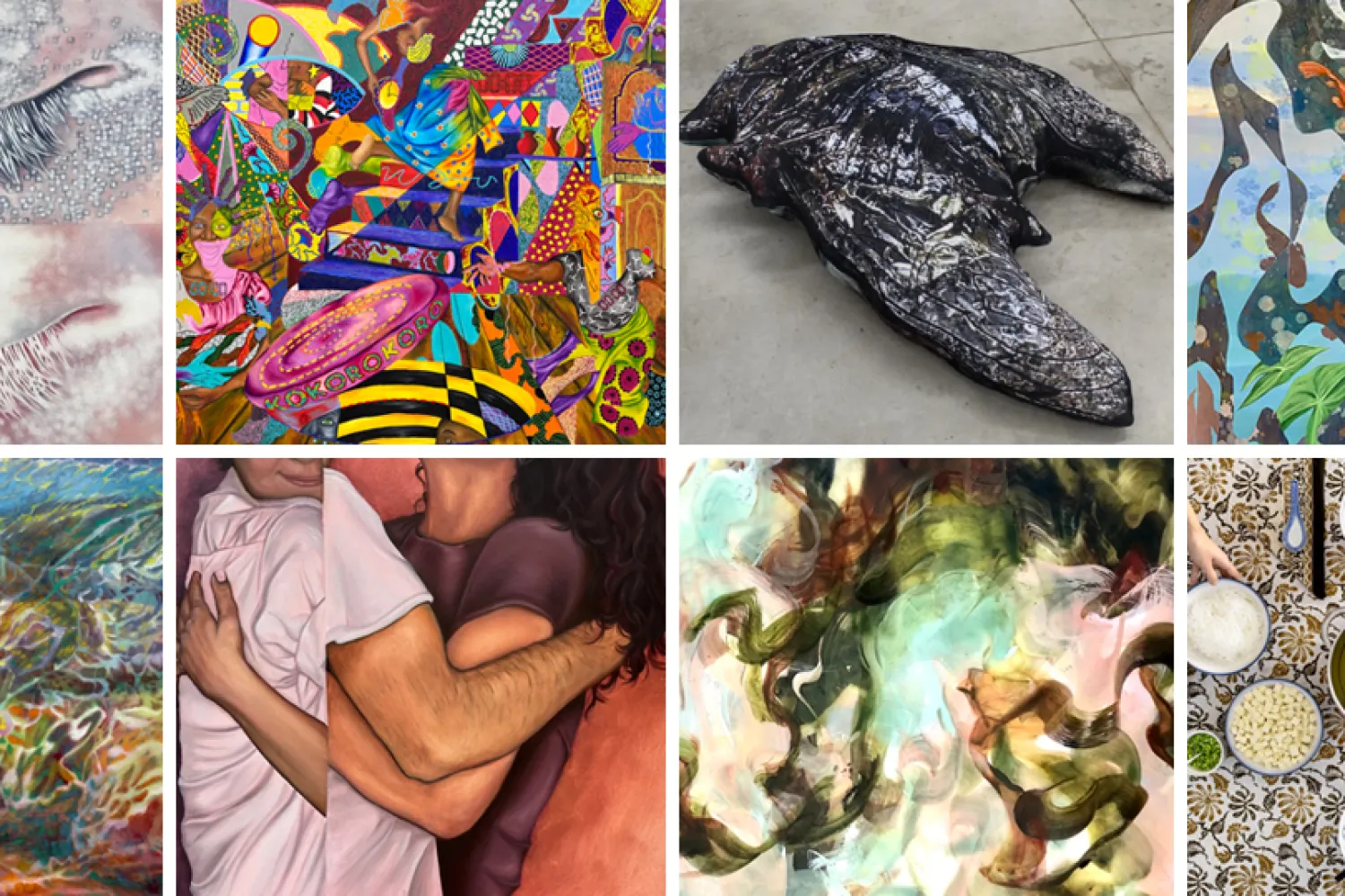 Eight paintings by OCAD U artists