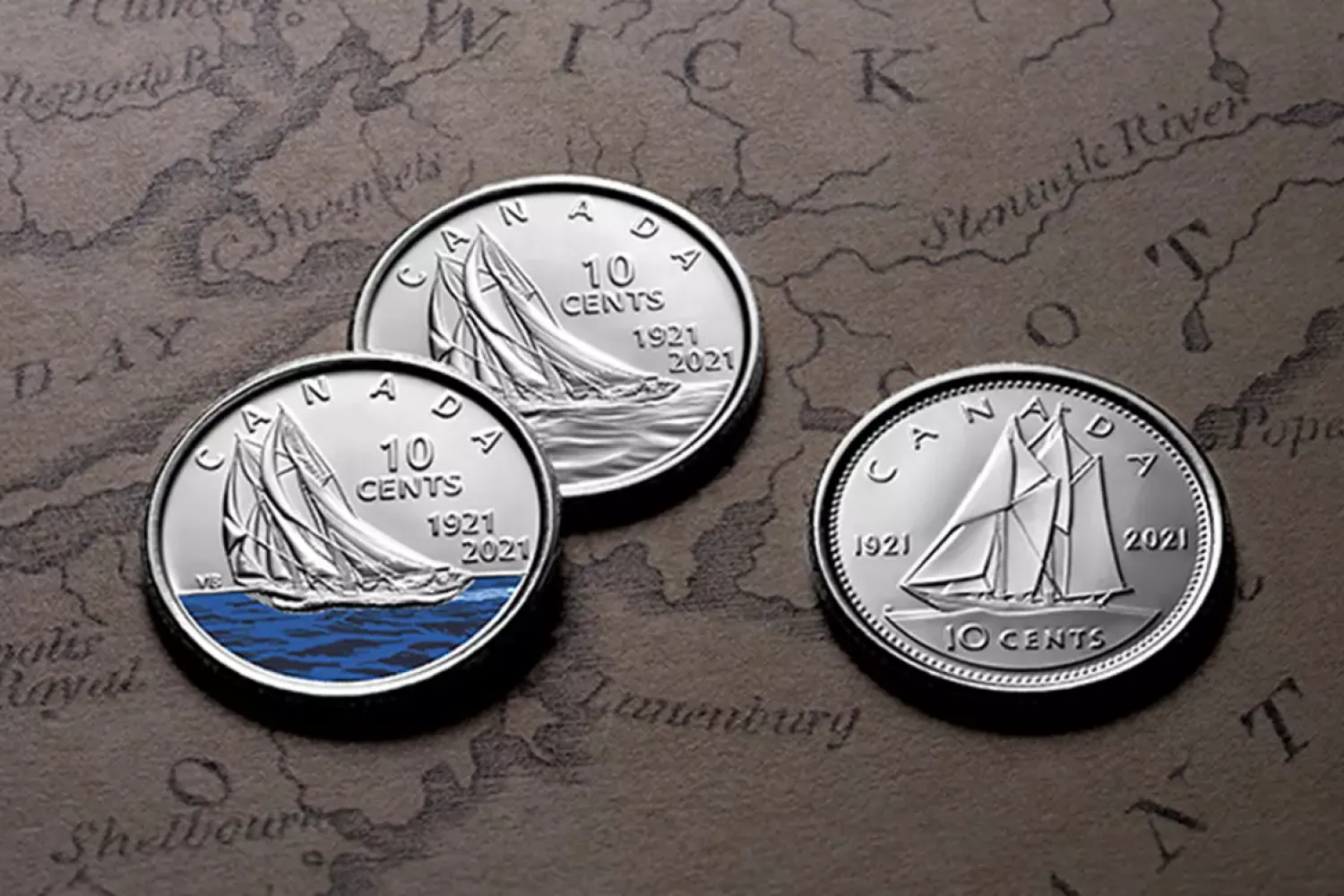 Historical photo: W.R. MacAskill, Nova Scotia Archives. ‘Bluenose’ is an official mark adopted and used by the Nova Scotia Department of Communities, Culture and Heritage pursuant to the Trademarks Act (Canada). It is used by the Royal Canadian Mint with the Department’s permission.