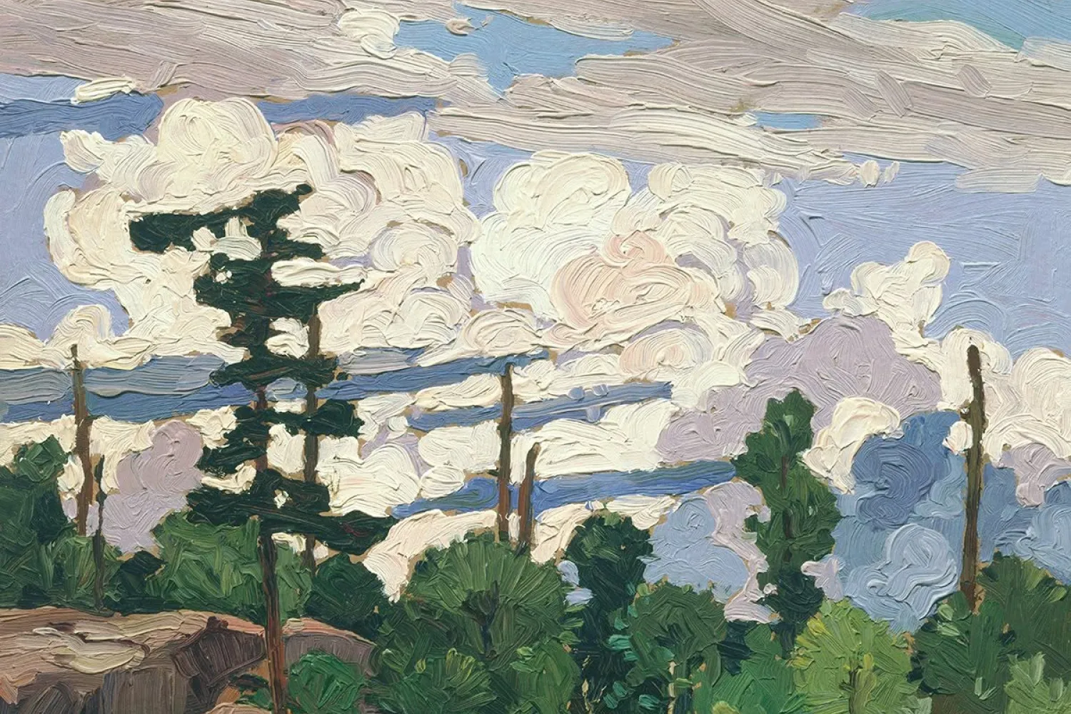 A.J. Casson (1898–1992), At Rosseau, Muskoka, 1920, oil on wood panel, 23.3 x 28.4 cm, Gift of the Artist, McMichael Canadian Art Collection, 1989.10