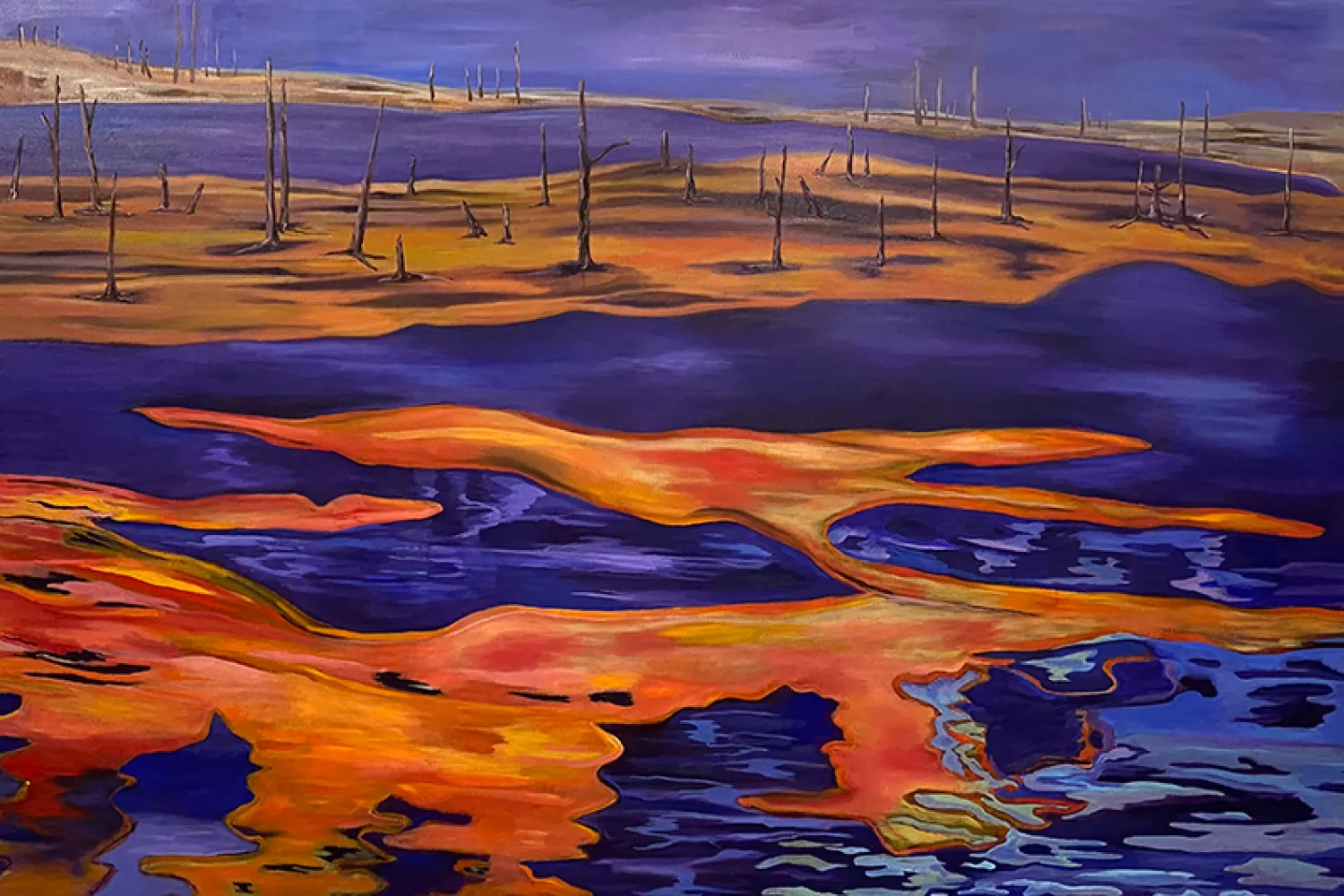 Bonnie Devine, Third Battle of Ypres, Passchendaele Belgium, 2024. Oil on canvas, 182.9 x 121.9 cm. Courtesy of the artist.