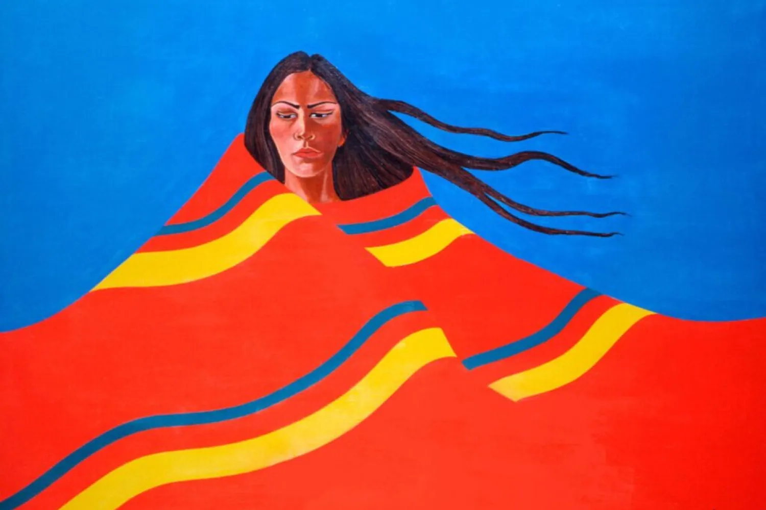 Robert Houle, Morning Star, 1976, acrylic on canvas, 121 x 151 cm, Indigenous Art Centre, Indigenous and Northern Affairs Canada, Gatineau