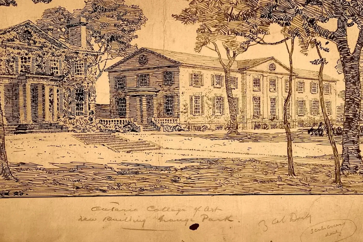 Ink drawing by George Reid