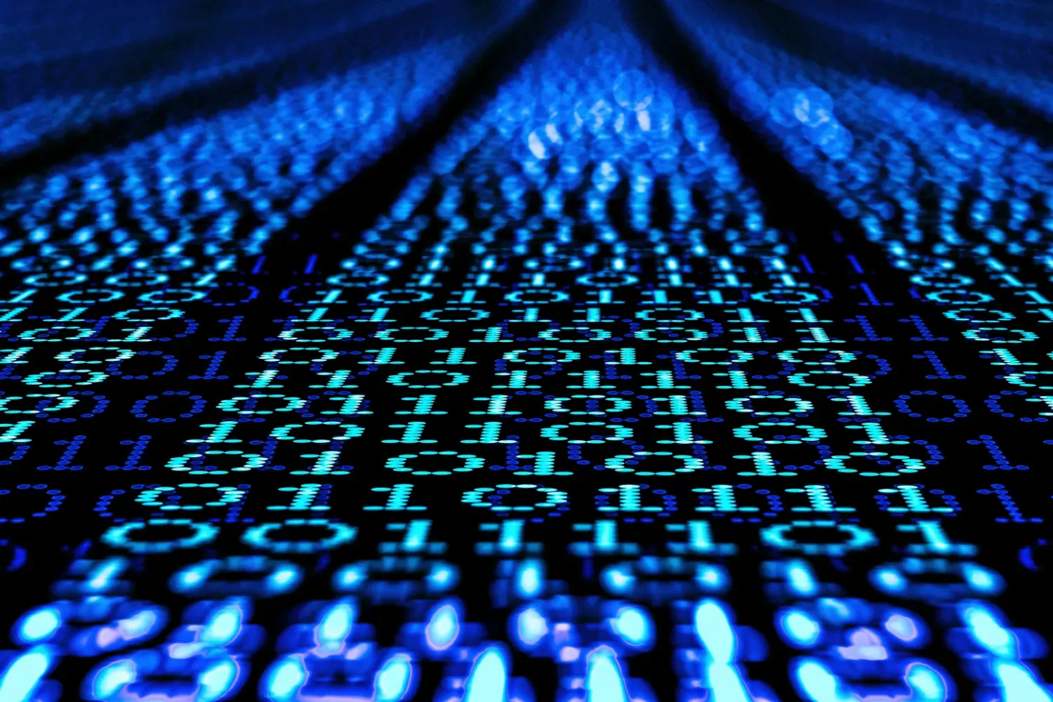 A row of binary numbers, looks like computer keyboards