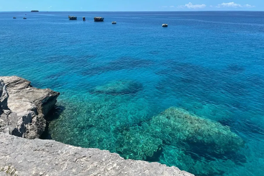 Tropical blue water