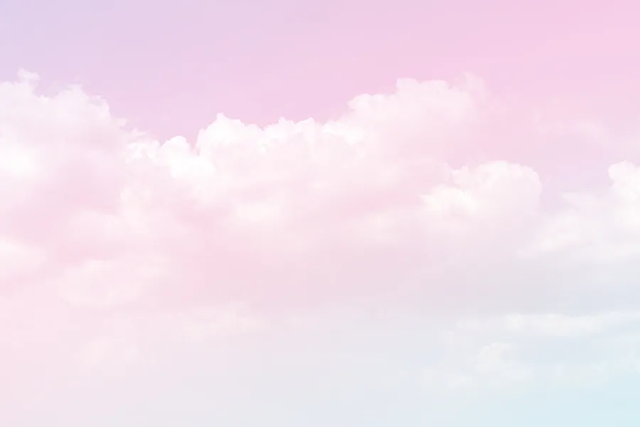 Cotton candy pink sky with clouds