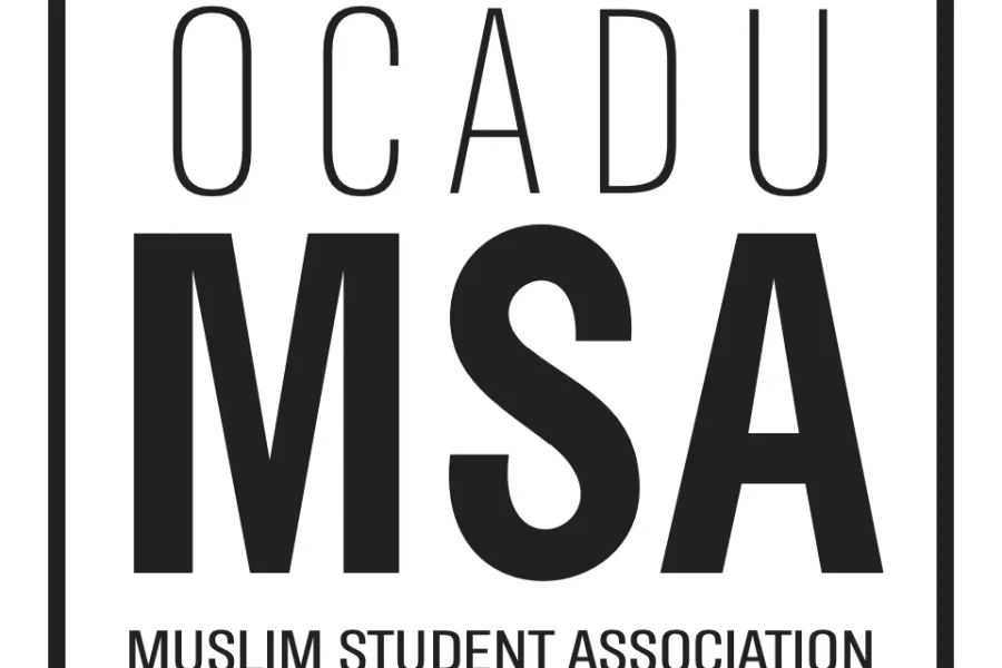 black text on white background. Image reads: OCAD U MSA Muslim Student Association