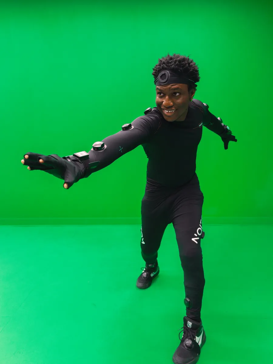 Student in MoCap Studio