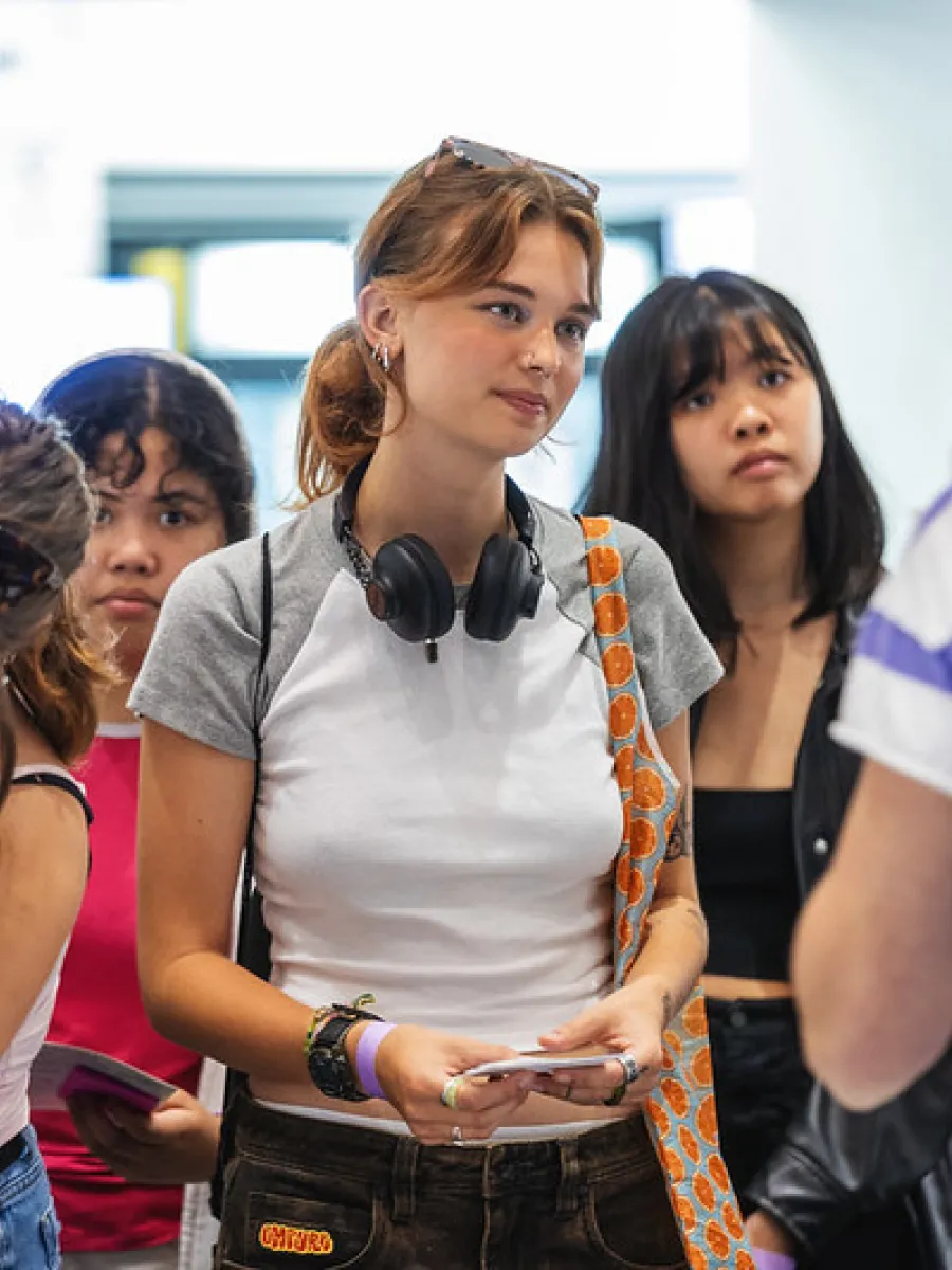Students at orientation