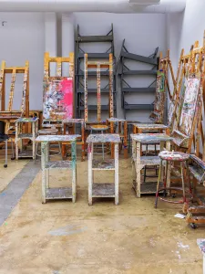 Easels in OCAD U's painting studio