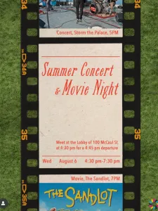 Summer concert and movie night