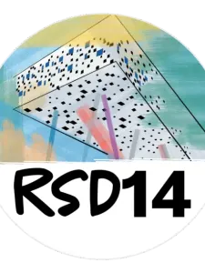Illustration of the OCAD U tabletop building with the words RSD14 