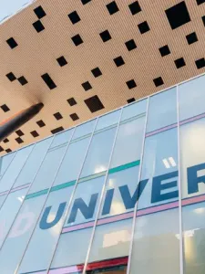 Image of OCAD University, looking up to the tabletop design