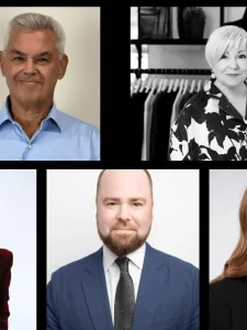 Composite photographs of five Board members