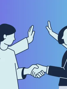 Illustration of people shaking hands