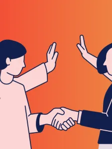 Illustration of people shaking hands
