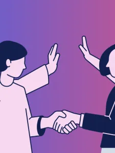 Illustration of people shaking hands