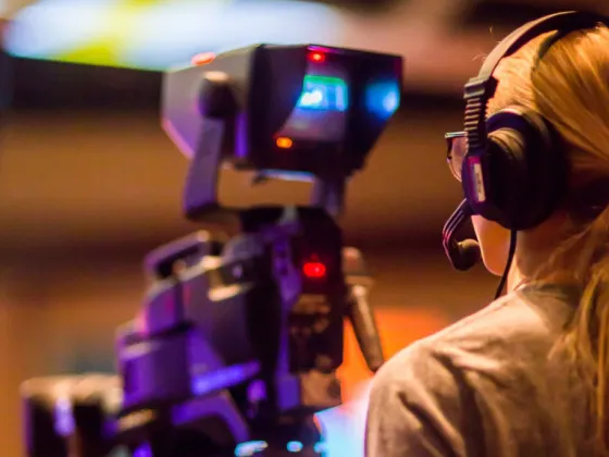 Person using professional camera