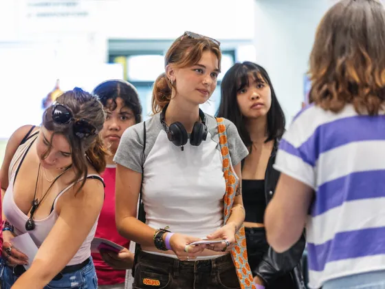 Students at orientation